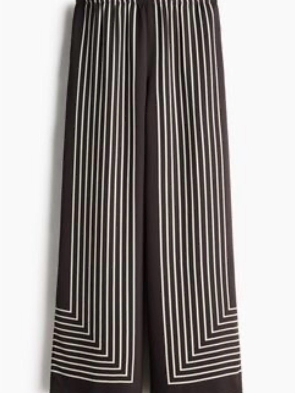 H&M Black and White Striped Maxi Skirt